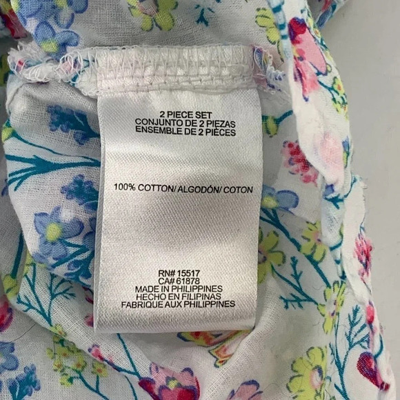 Penelope Mack Baby's Floral Cotton Button Up Collared Sleeveless Top Size 3-6M - Picture 7 of 7